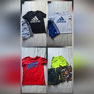 Size 5 Adidas and Nike Kids T-Shirt and Shorts Set